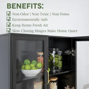 71吋洗衣房櫥櫃套裝,壓克力玻璃門,帶可調節層架的洗衣房櫥櫃,廚房壁櫃,浴室 6 最佳銷售 亞克力家具 - №6