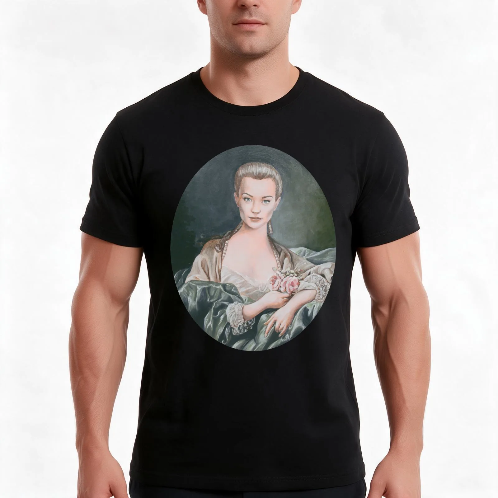 Sophia Myles as Madame de Pomadour T-Shirt Summer Casual Cotton Tee Oversized Streetwear Tops Vintage Graphic Print