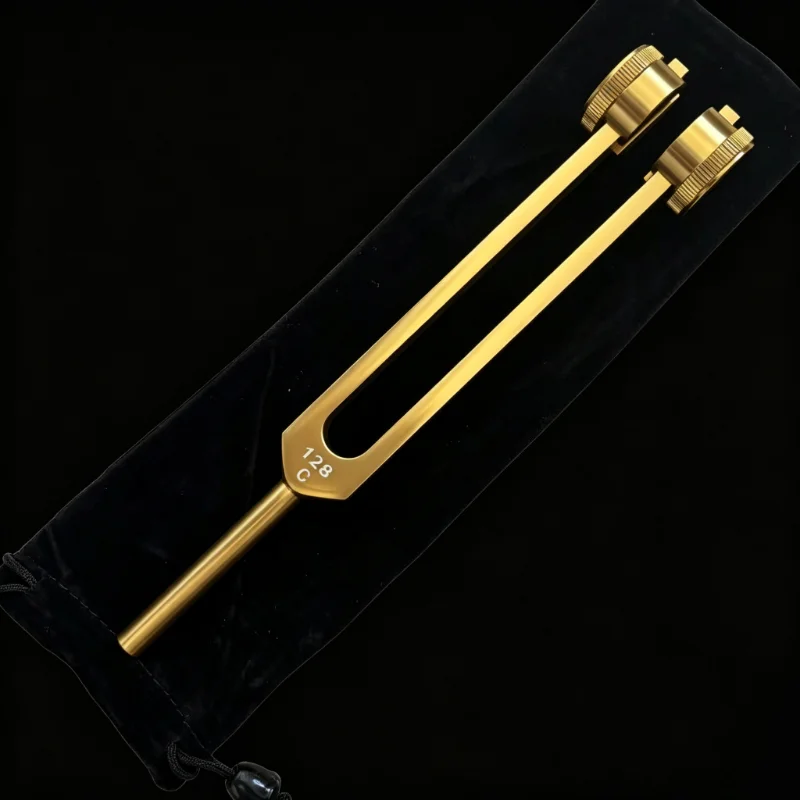 128Hz Tuning Fork Set Aluminum Alloy Tuning Fork with Resonance Box Sound Healing Therapeutic Diapason Percussion Instruments