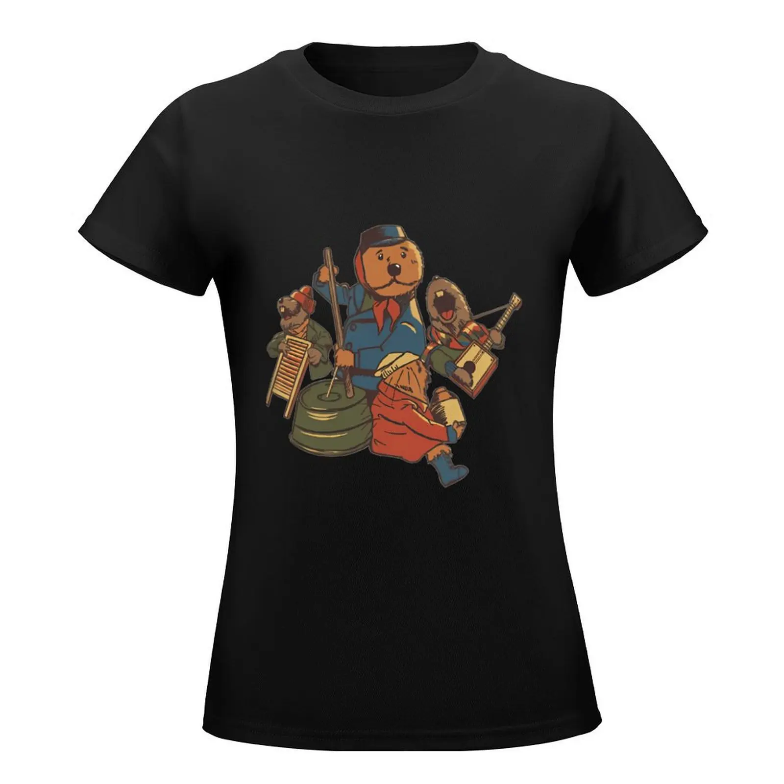 Emmet Otter Jug Band T-Shirt animal prinfor quick-drying white t-shirts for Women