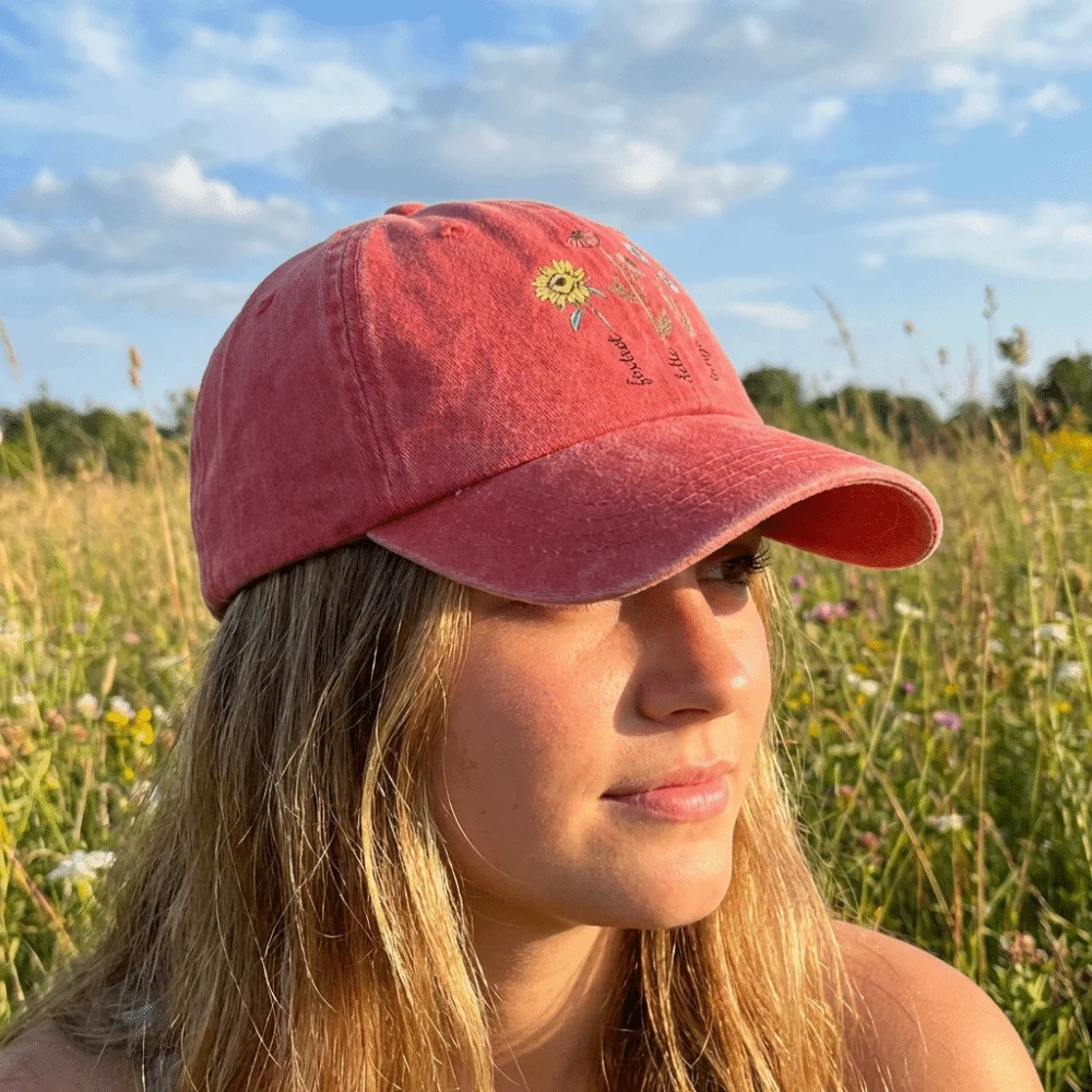 Fashion Casual Printed Baseball Cap Vintage Sunflower Dad Sun Hat Washed Multiple Colors Snapback Cap Outdoor Activities