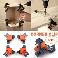 4pcs 90 Degree Carpentry Furniture Fixing Clips Picture Frame Corner Clamp Adjustable Woodworking Corner Clip Right Angle Clamp