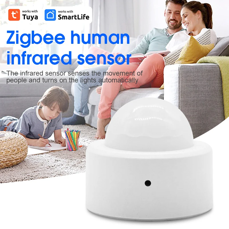 AUBESS Tuya Zigbee Smart PIR Motion Sensor Smart Home Human Body Movement Wireless Infrared Detector Zigbee Gateway is Required