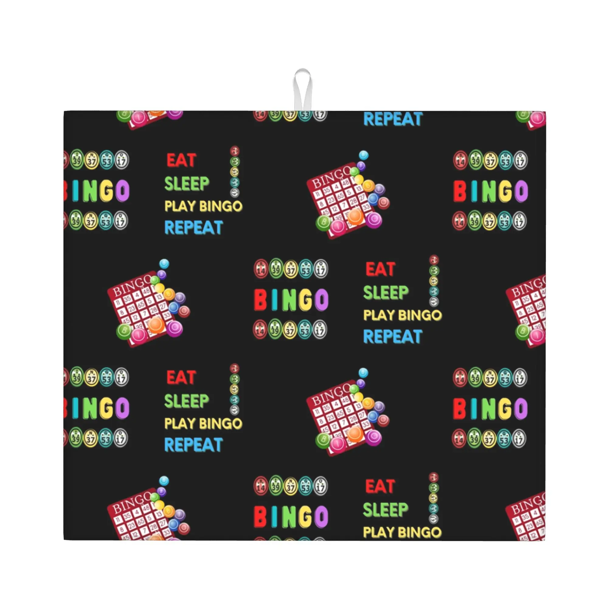 Drying Mat For Kitchen Best Play Bingo Game For Bingo Players Water Absorbent Waterproof Reusable Kitchen Counter Protector Mat