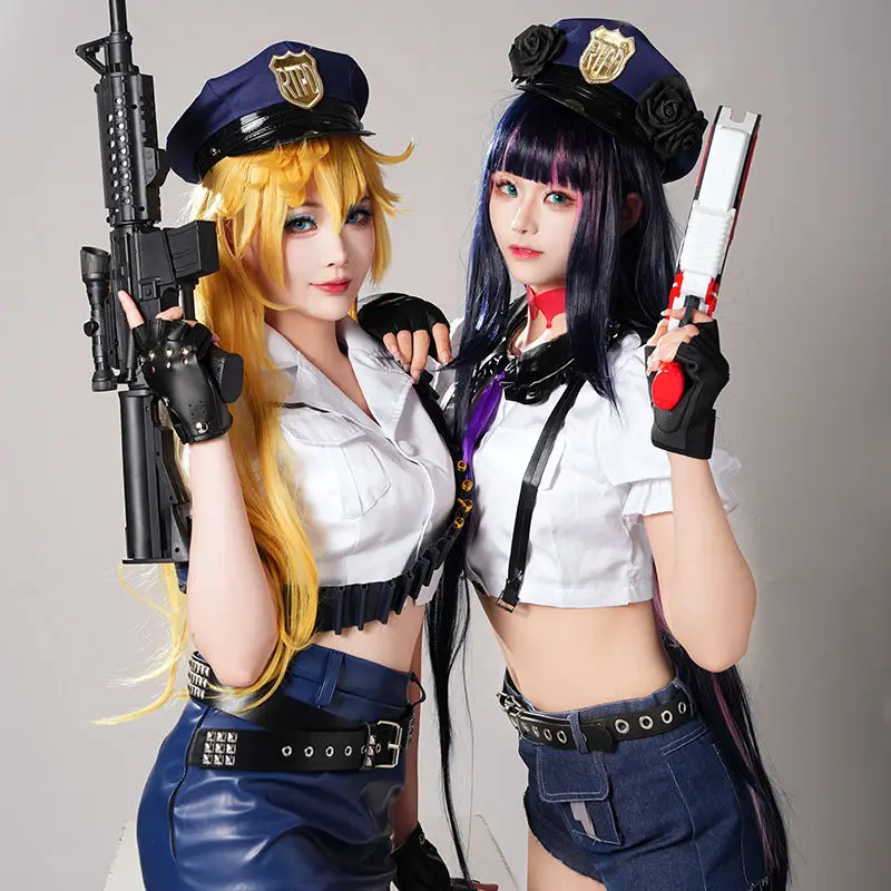 Strap socks, angel cosplay costume, Pandi Stoow scarf, police uniform, cosplay costume