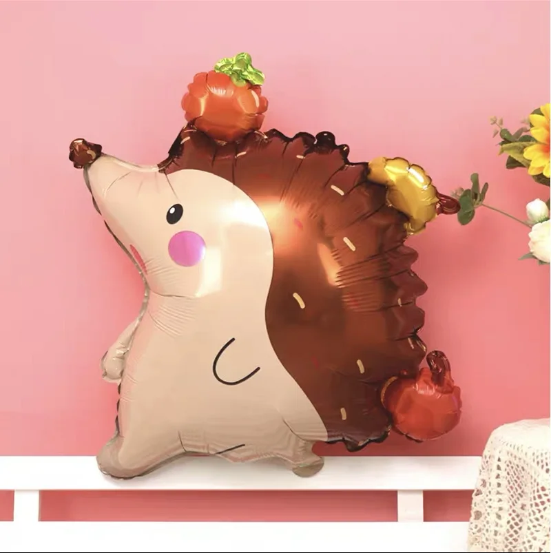 Cute Fruit Hedgehog Balloon for Children, Birthday Party Decoration, Aluminum Film