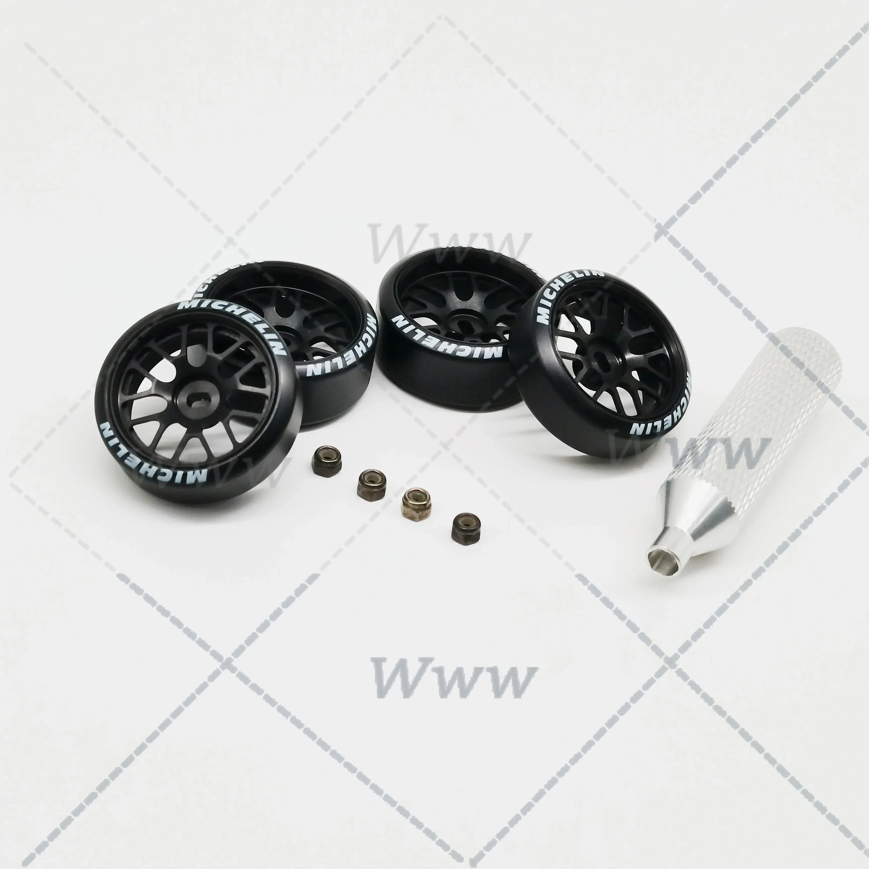 RC Drift 22MM Aluminum Wheel Hub with Logo Tires for 1/28 Wltoys RC Drift Car MINI-Z AWD MA020 MA030 FWD DRZ BZ GLA GLD HGD1