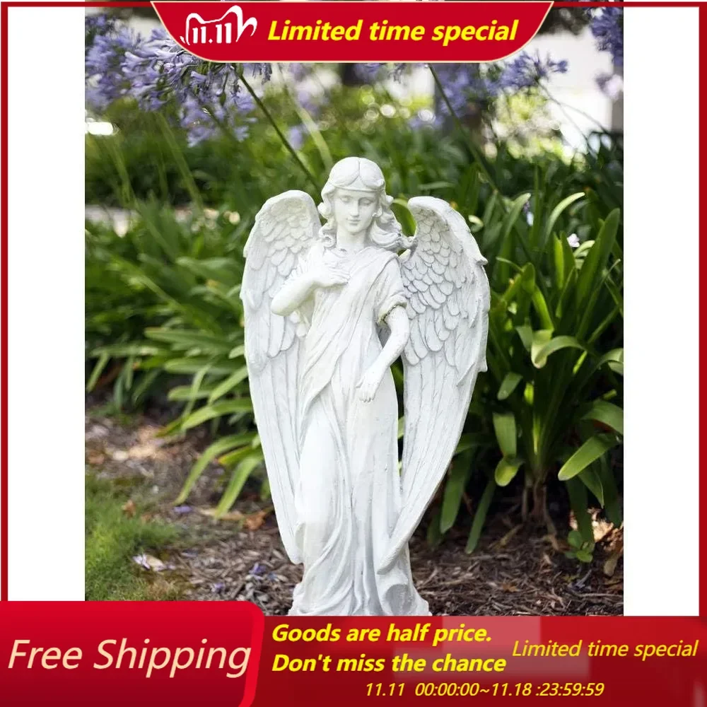 Statue Outdoor Garden, Patio, Deck, Porch-Yard Art Decoration, 16L x 12W x 31H, 31 H - Angel