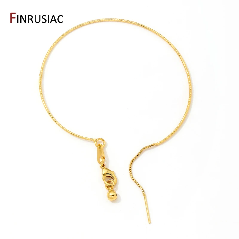 18K Gold Plated Brass Batch Flower Line Bracelet Adjustable Beaded Universal Bracelet DIY Handmade Bracelet Making Accessories