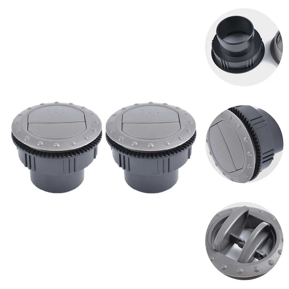 

2Pcs Bus Air Conditioning Vent Round ABS Outlet Adjustable Fan Blades Rv Motorhome Air Conditioning Deflector Vent