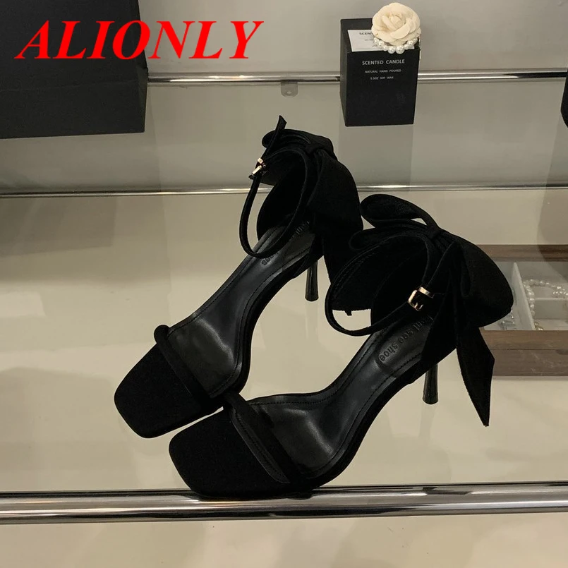 

Alionly 2026 New Sandals High Heels Women Fall Best Street Look Females Square Head Open Toe Clip-On Strappy Shoes