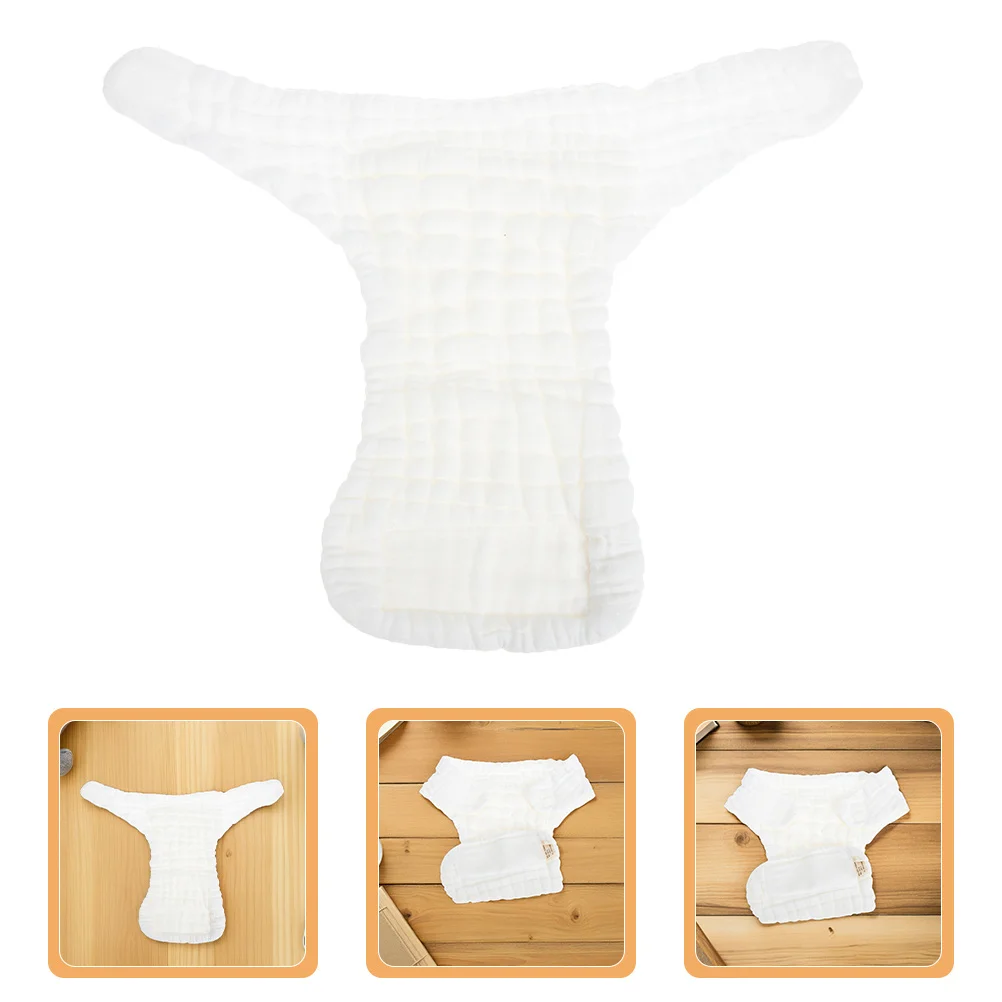 

3 шт., хлопковые моющиеся подгузники для новорожденных, мягкие дышащие многоразовые детские тканевые подгузники, штаны, белые детские хлопковые подгузники из ткани