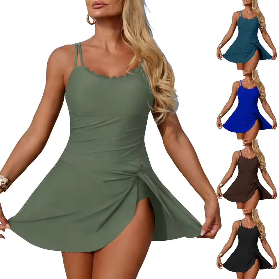 

Women 1 Piece Swimsuit Lady Girls Color Block Print Bathing Suits Athletic Swimwear Costume Triangle Bathing Suit For Women