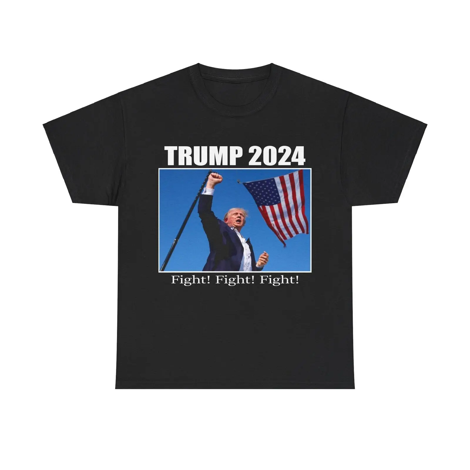 Donald Trump 2024 T Shirt Rally Trump Shot Assassaination Attempt Fight Tee