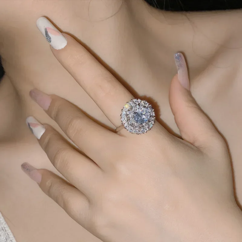 

Кольцо MDL с муассанитом, размерное винтажное кольцо с муассанитом, многослойное кольцо из 18-каратного нежного изумрудного кристалла