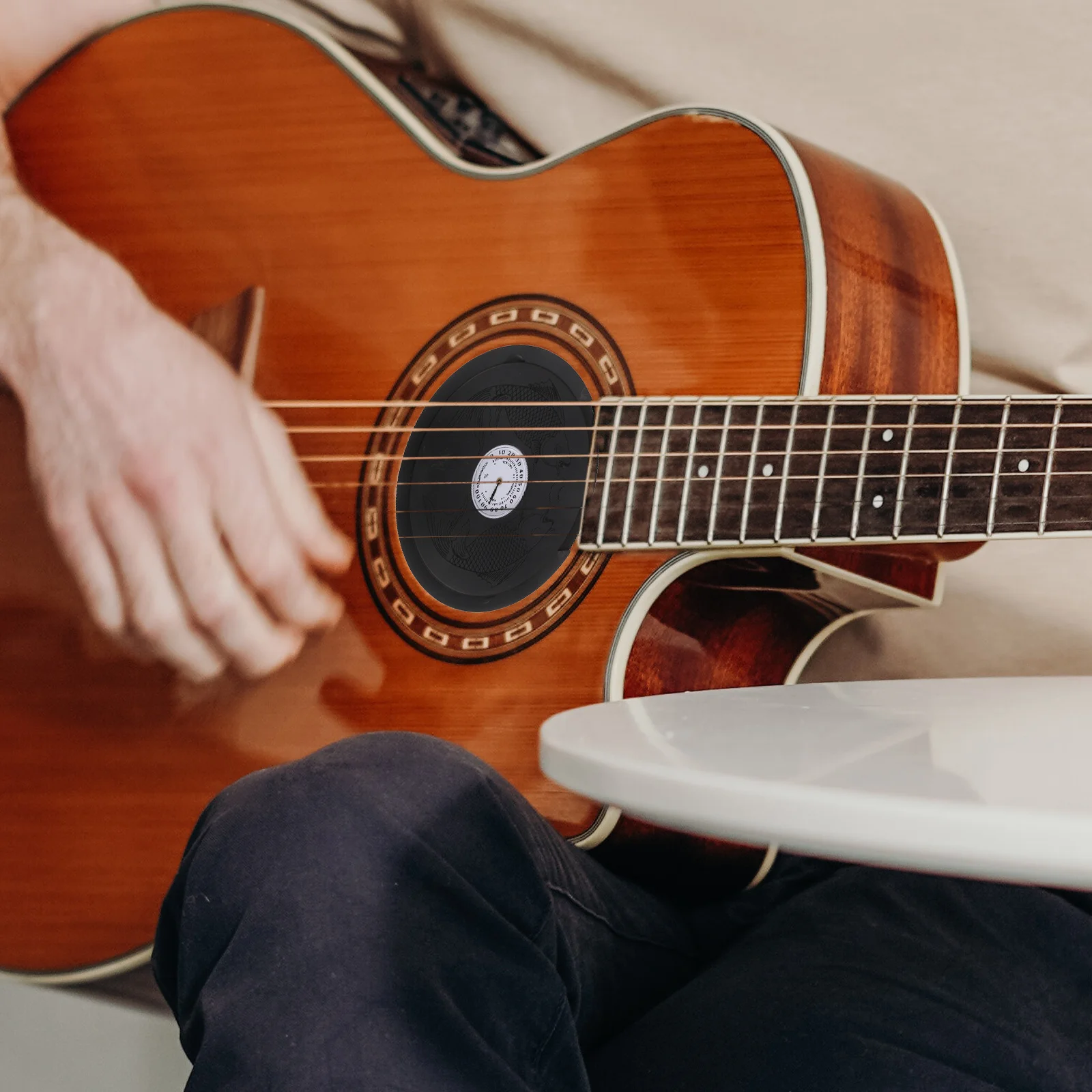 

Hygrometer Guitar Humidifier Humidifiers Acoustic Sound Hole Cover Ballad Accessories Soundhole Black Accesories