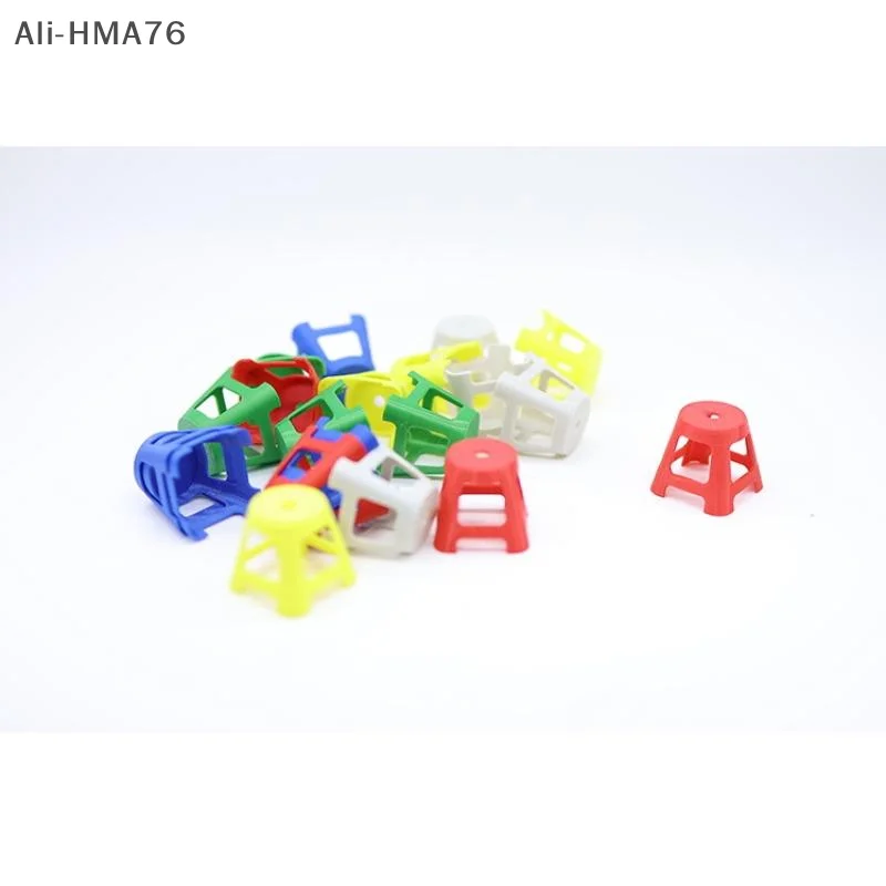 【HMA76】5 قطعة 1/12 براز بلاستيكي صغير كراسي صغيرة لعبة دمية مجموعة اثاث ديكور بيت الدمى لعبة التظاهر اللعب للأطفال #2