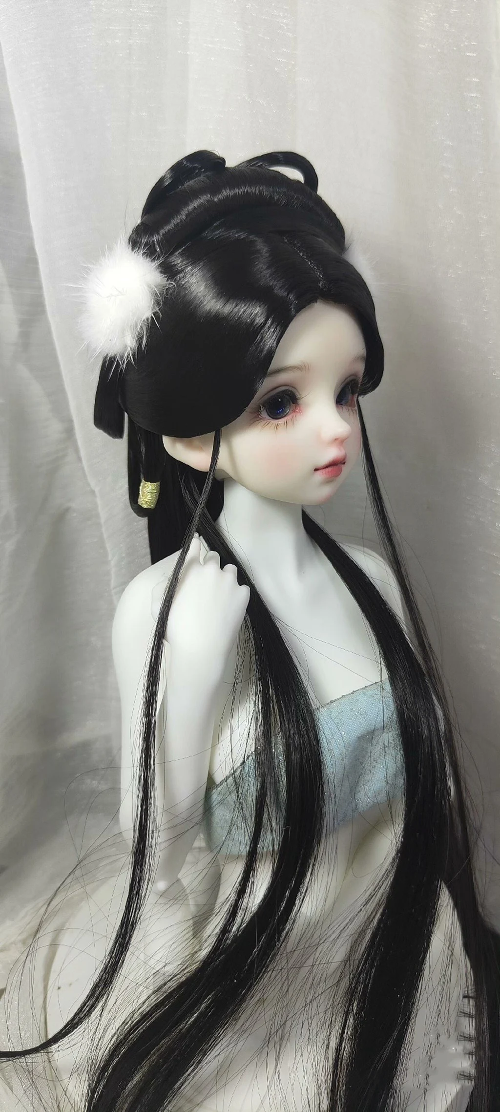 1/4 1/3 Schaal Oude Kostuum Bjd Pruik Hanfu Fee Lang Haar Retro Pruiken Voor Bjd/Sd Msd Sd13 Girl Ssdf Pop Accessoires C2288