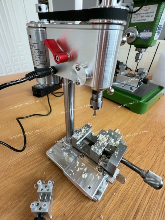 

TZ-02 Mini Drill Press Slide Clamp, 3V-12V Precision Micro Tool Holder for DIY Craft and Model Making