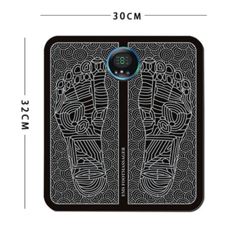 Almohadilla masajeadora eléctrica de pulso para pies, estera de masaje de acupuntos para aliviar el dolor, estimulación muscular, circulación sanguínea, EMS, nuevo