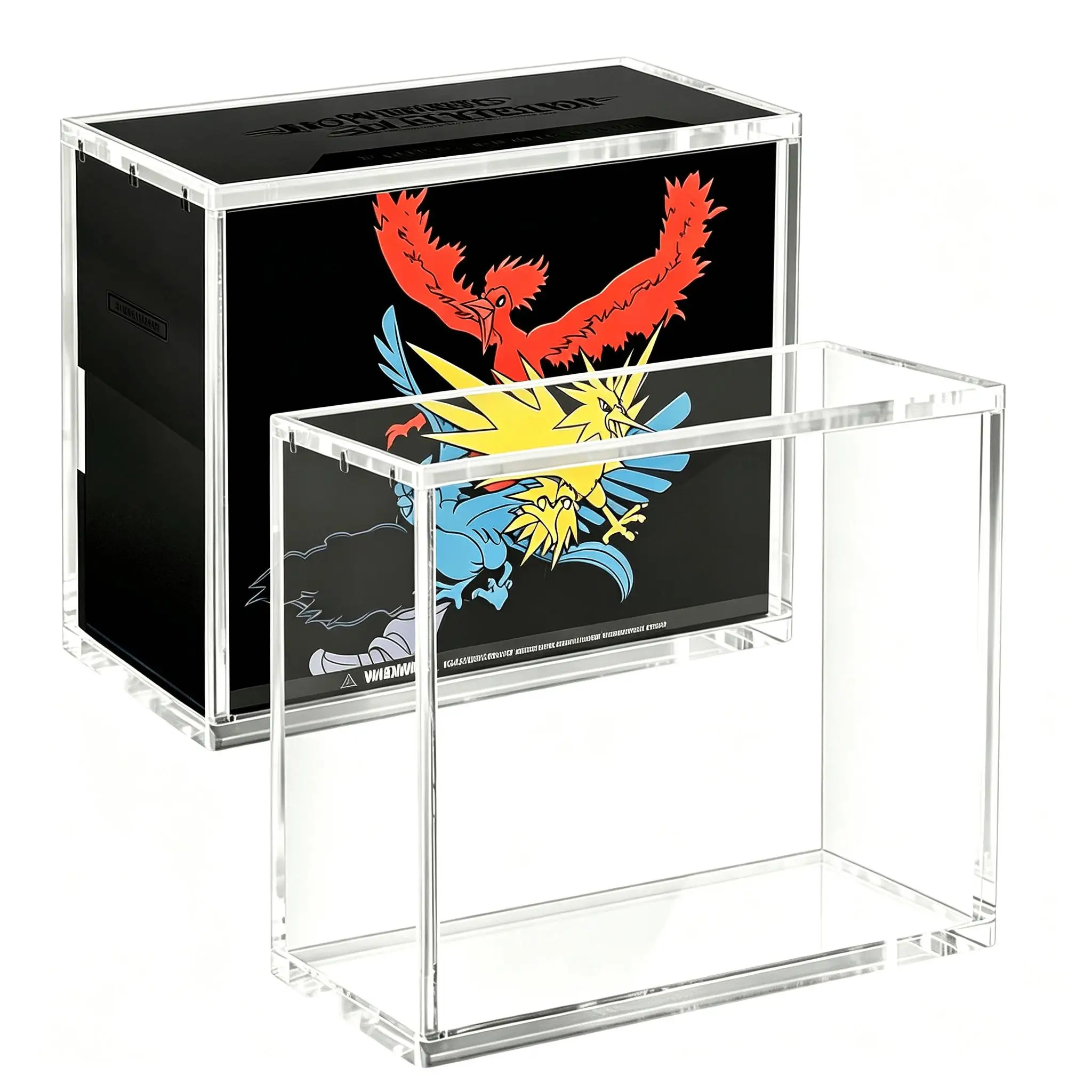 Top Grade ETB Protector Case, Clear Acrylic Display Box with Magnetic Lid, High Clarity UV & Moisture Resistant Card Storage Holder, Dustproof Stackable Anti-Scratch Transparent Collection Organizer for Card Collectors