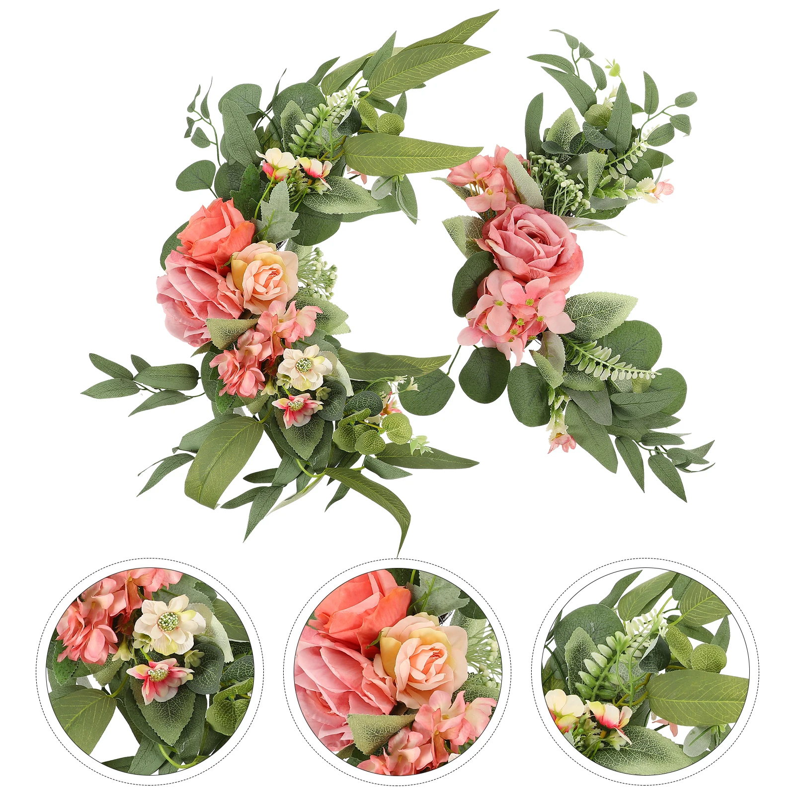

2pcs Handmade Flower For Welcome Board Artificial Flower Wedding Sign Decor Fake Floral Garland For Door Party Supplies
