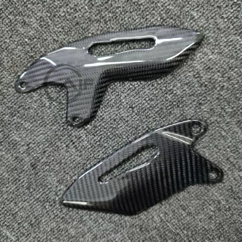 

For Kawasaki Ninja H2 H2R 2015-2024 2022 2023 Motorcycle 3K Carbon Fiber Heel Guard Plates Foot Rests case