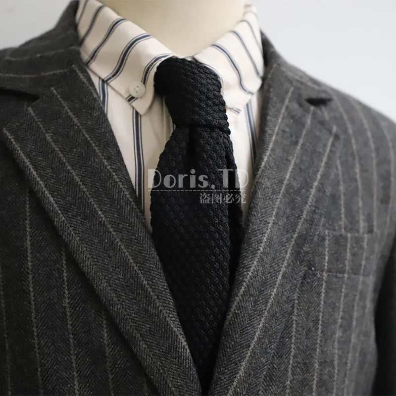 Men\'s Knitted Tie Solid Colourful Tie Skinny Narrow Slim Knit Warm Neck Gifts For Men Classic Woven Designer Daily Wear Cravat