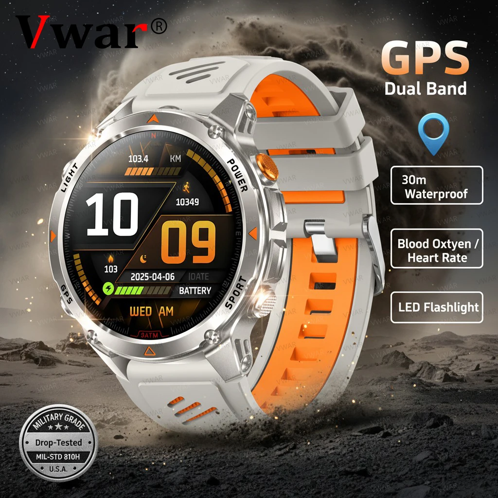 

Outdoor GPS Smart Watch Men Built-in GPS Compass Barometric Altimeter Flashlight Waterproof Bluetooth Call Smartwatch Man