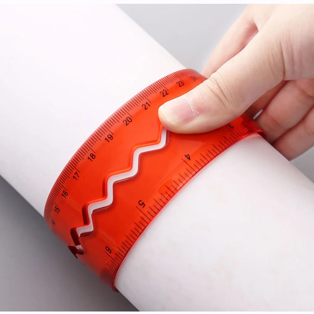 

1Pcs 30Cm Flexible Ruler Plastic Bendable Straight Edge for School Students Kids Office Home Use Creative Stationery Supplies