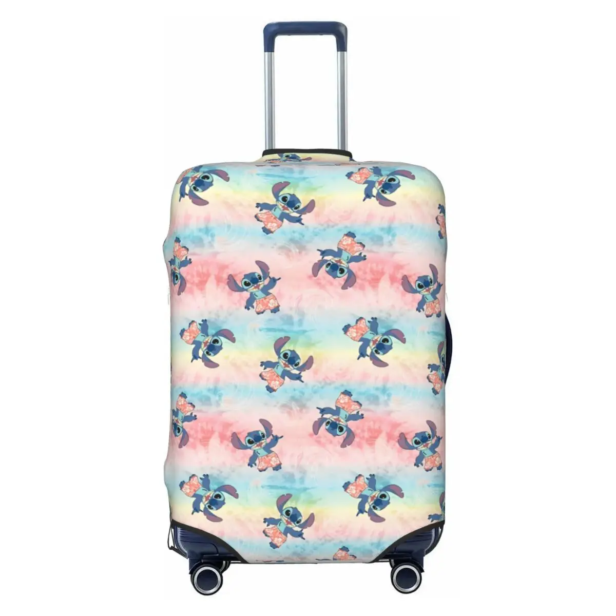 

Kawaii Lilo And Stitch Print Suitcase Cover Cruise Trip Protector Holiday Strectch Luggage Supplies