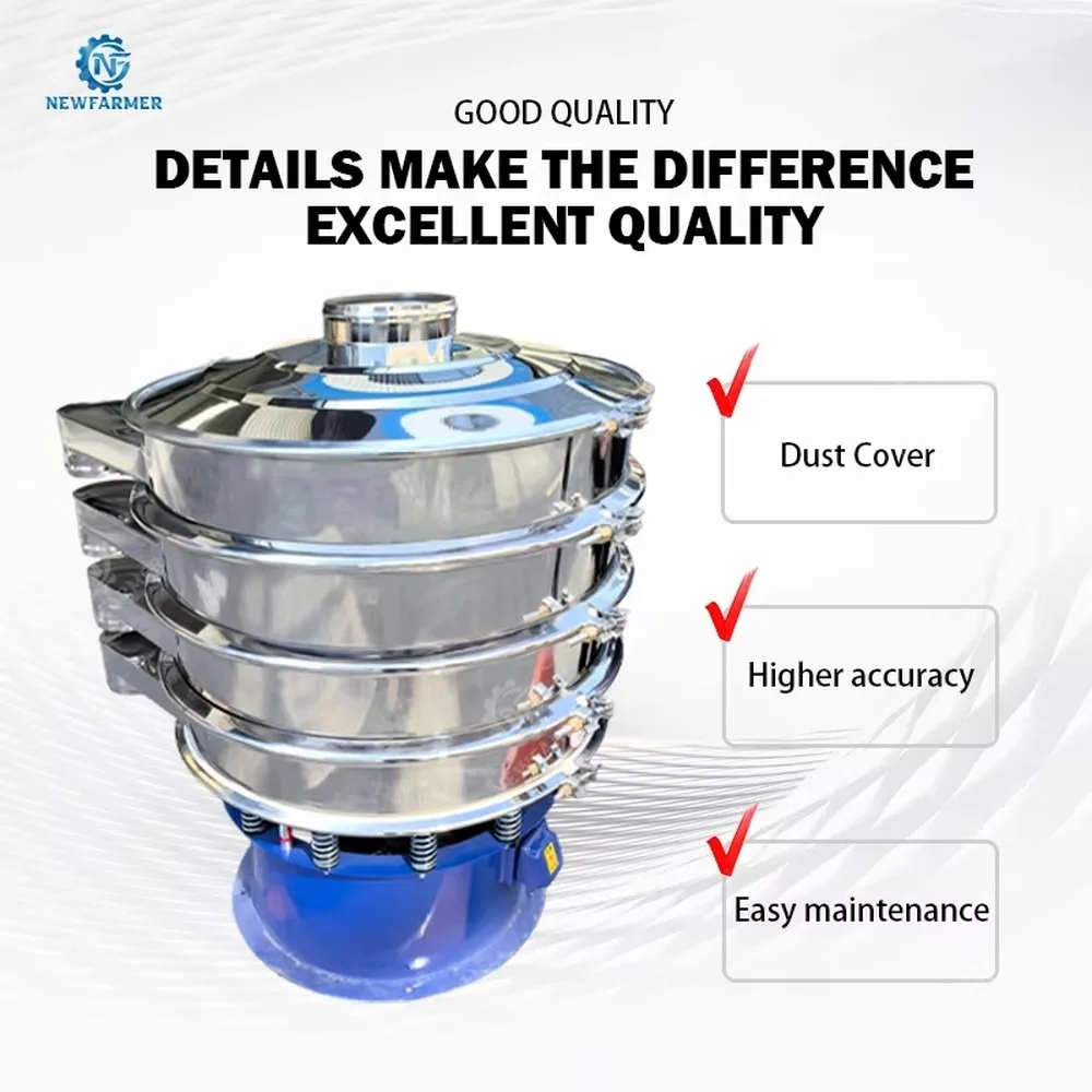 Industrial Small Rotary Grader Precision Control Vibratory Sifter for Central Kitchens Efficient Flour Sieving Machine