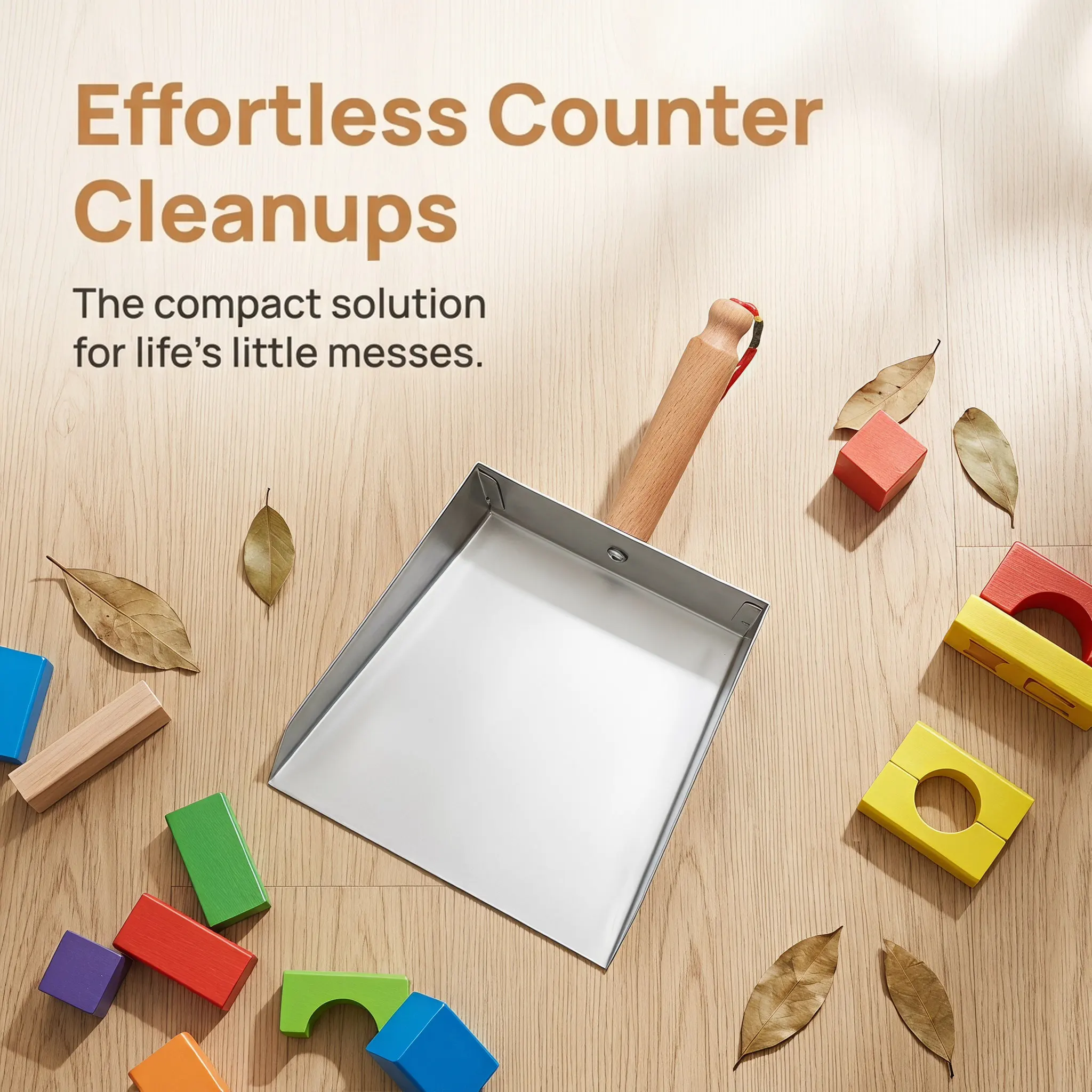 Small Stainless Steel Household Dustpan Short Handle Mini Metal Dustpan for Table Cleaning Use Dustpans