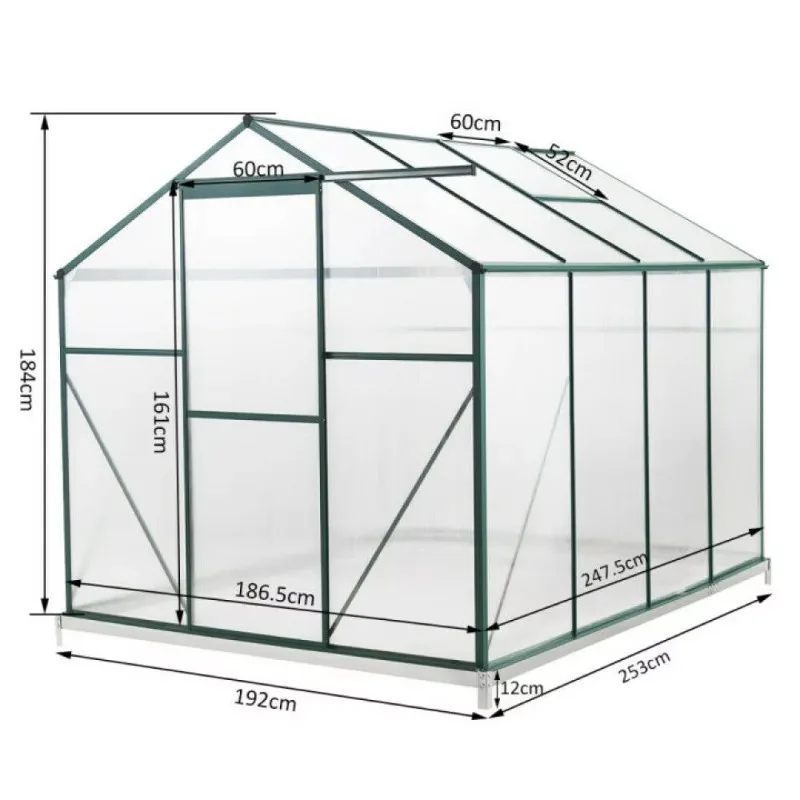 حديقة زراعية من البولي كربونات PC الدفيئة البيت الأخضر