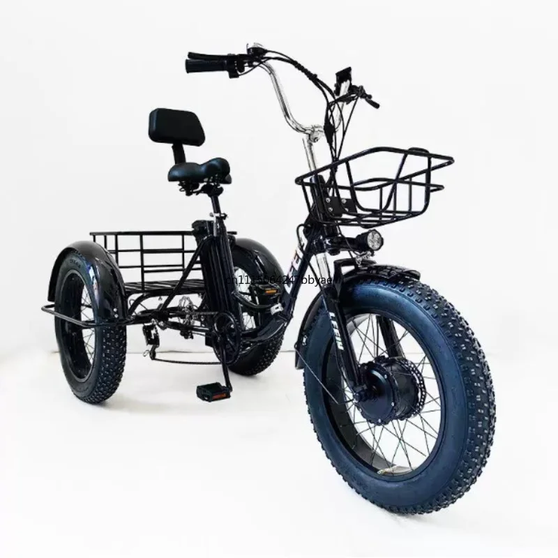 For 48V13AH 500W 20 Inch Pedal Electric Tricycle Pedicab
