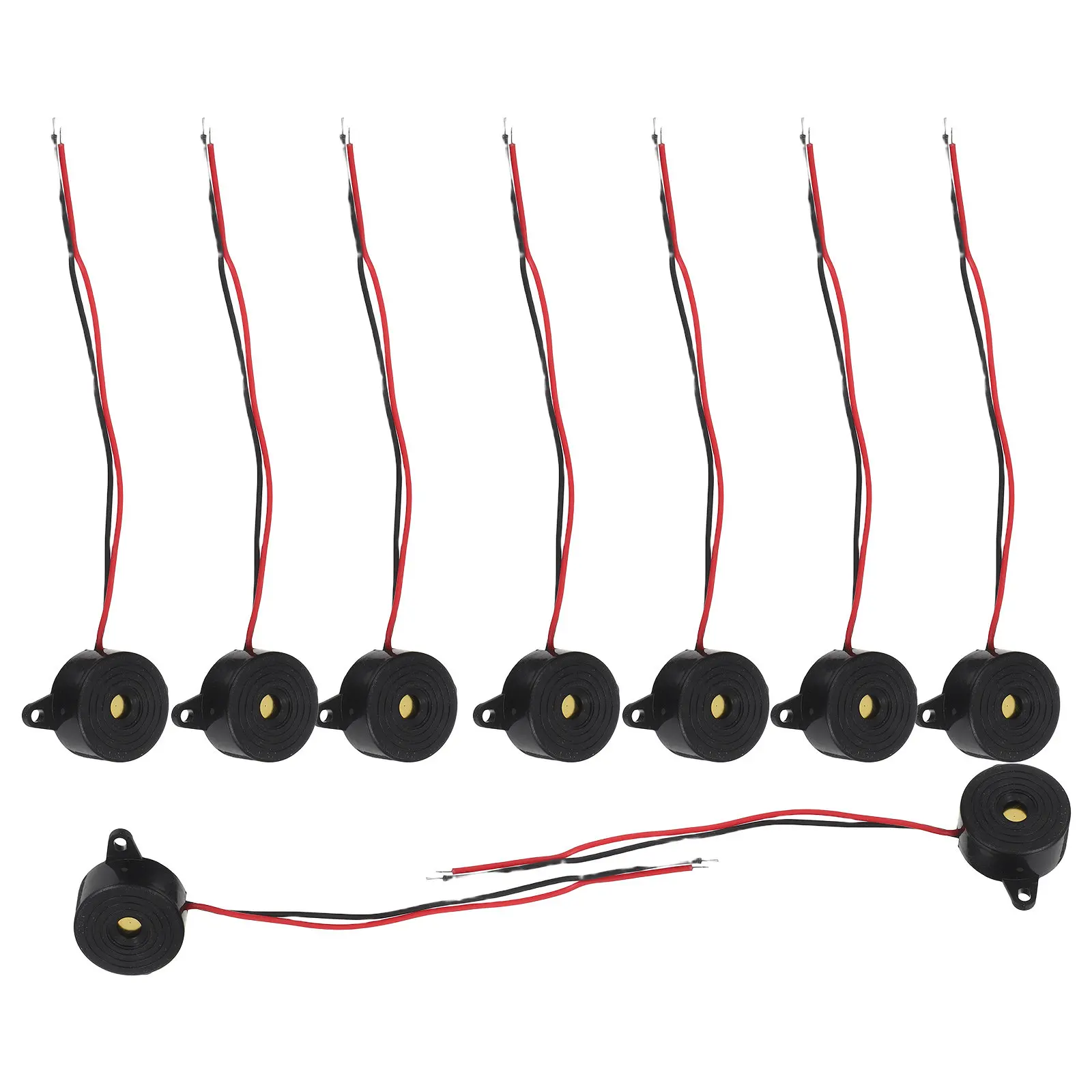 10Pcs Buzzer Active Piezoelectric Continuous Tone Loud Alarm Device Electric Signal Car Indicator Physics Experiment Safety