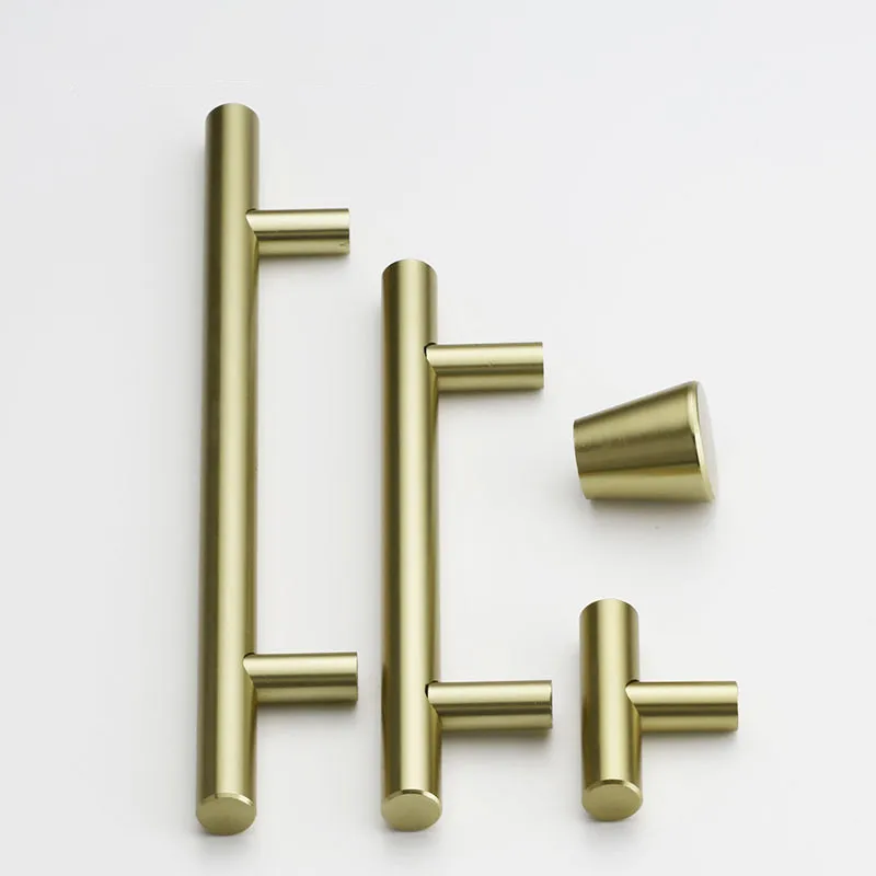 Gold Furniture Handle Aluminum Kitchen Handle Drawer Knobs Cabinet Pulls Black Cupboard Handles Cabinet Knobs and Handles