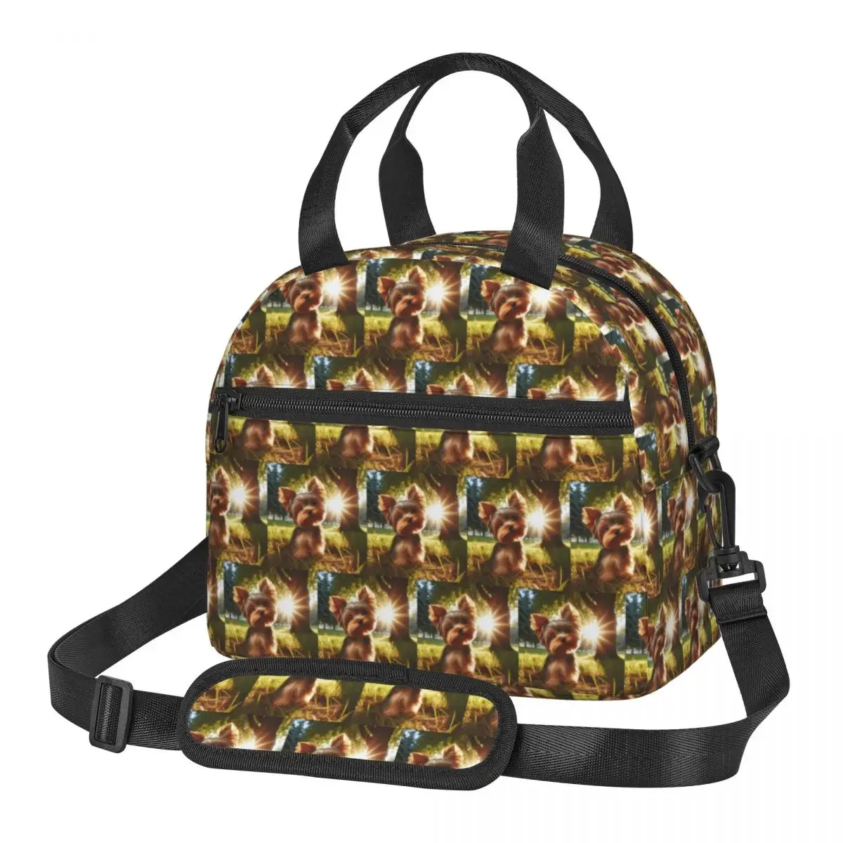 Yorkshire Terrier Dog Yorkie Lover Insulated Lunch Bag for Women Children Leakproof Food Boxes Thermal Lunch Box Tote
