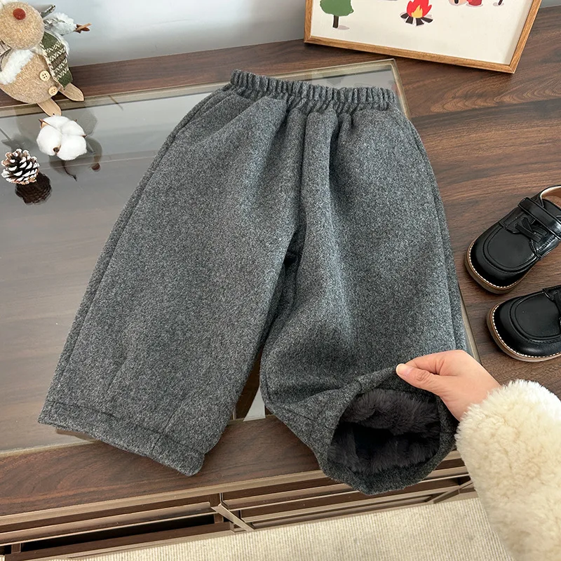 Mantel wol anak laki-laki mantel wol bayi set wol tahun 2025 pakaian musim dingin anak-anak baru ucapan Selamat Tahun Baru