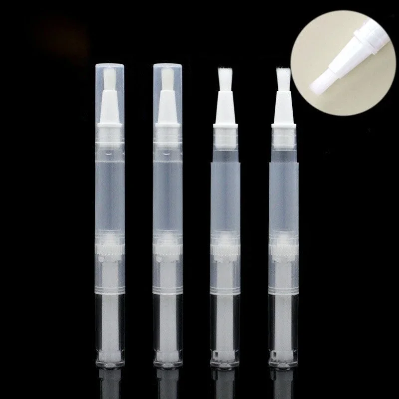 5 قطعة زجاجة إهاب النفط قضيب شفاف تويست القلم السفر حاوية مستحضرات التجميل الدورية إعادة التعبئة فراغ القلم مسمار فارغ