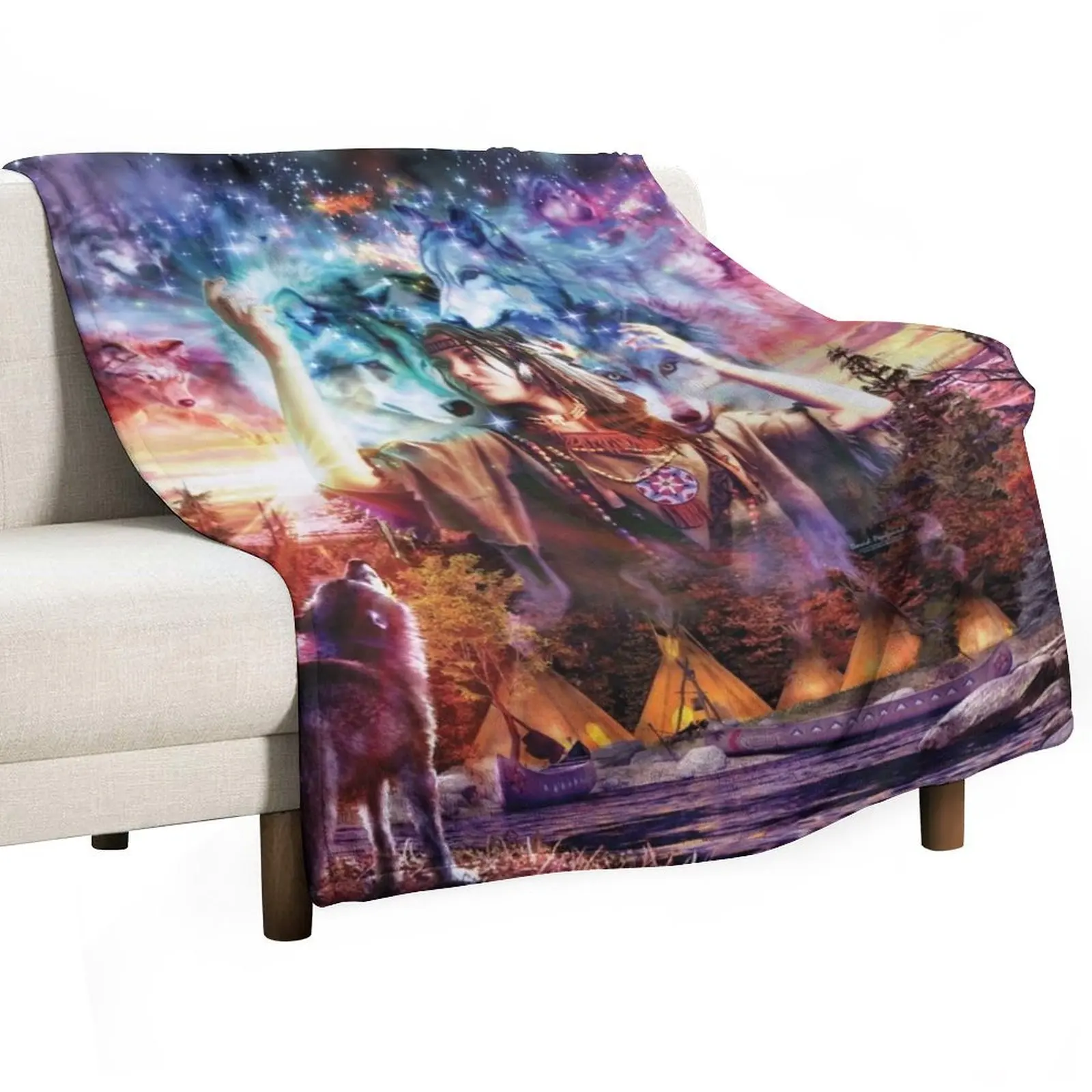 

Wolf Maiden Throw Blanket valentine gift ideas Bed Fashionable funny gift For Decorative Sofa Blankets