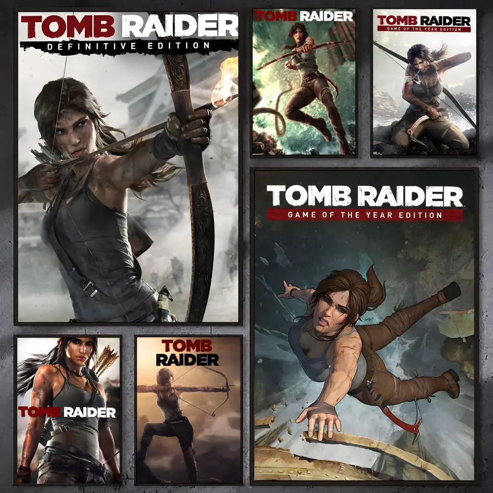 T-Tomb Raider Game Cool Poster Waterproof Sticky Wall Art Print For Bedroom Living Room Hallway Bar Home Decor
