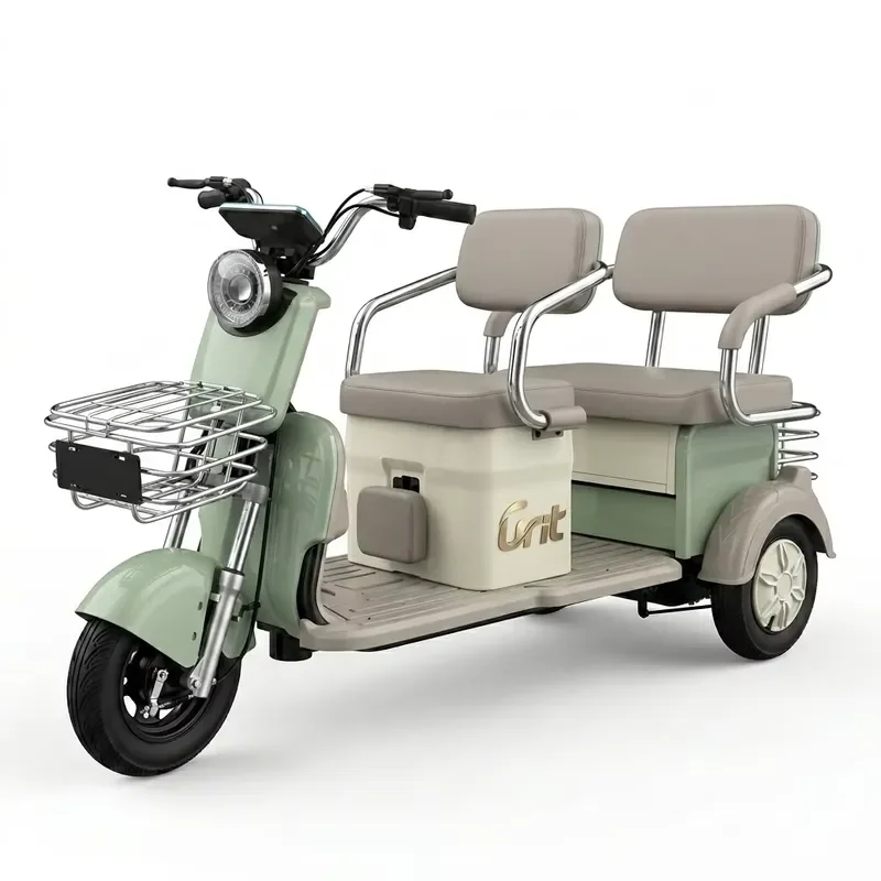Electric 3-Wheel Open Tricycle for Adults with Comfort Seats Basket 300-400kg Payload Electric Tricycle Customization