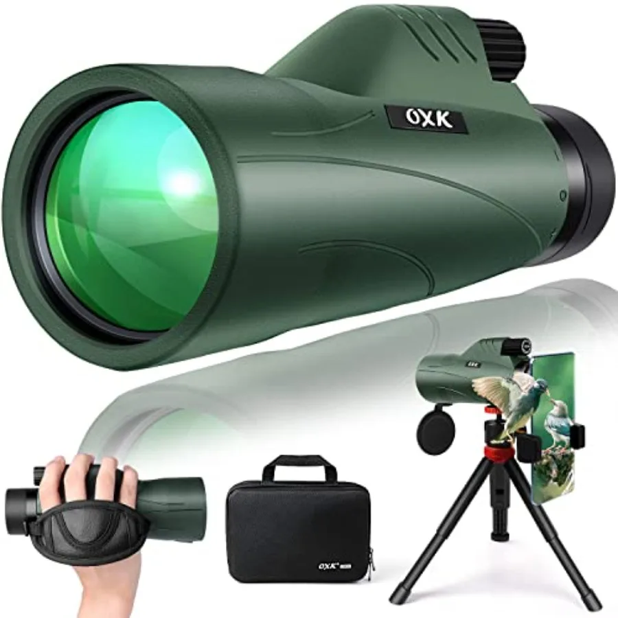 

12x56 High Power Monocular Telescope for Adults Comes with Smartphone Adapter Tripod Travel Bag Bird Watching Hunting Hiking Ca