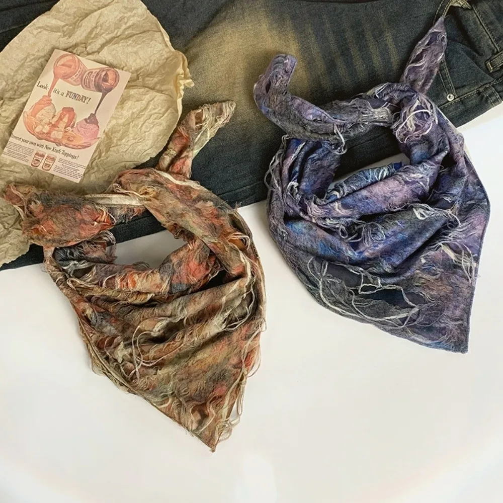 

Головной убор Y2K, шарф для волос в стиле Wasteland, мягкая накидка в стиле хип-хоп, повязка на голову с принтом тай-дай, повязка на голову в стиле панк, рваный топ, пряные девушки