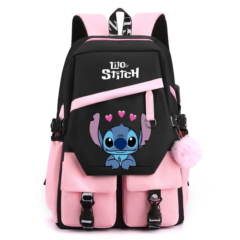 Disney Lilo Stitch Backpack for Teenager Girl Boy Back To Schoolbag Laptop Bag Bookbag Men Women Anti Theft Travel Bag Mochila