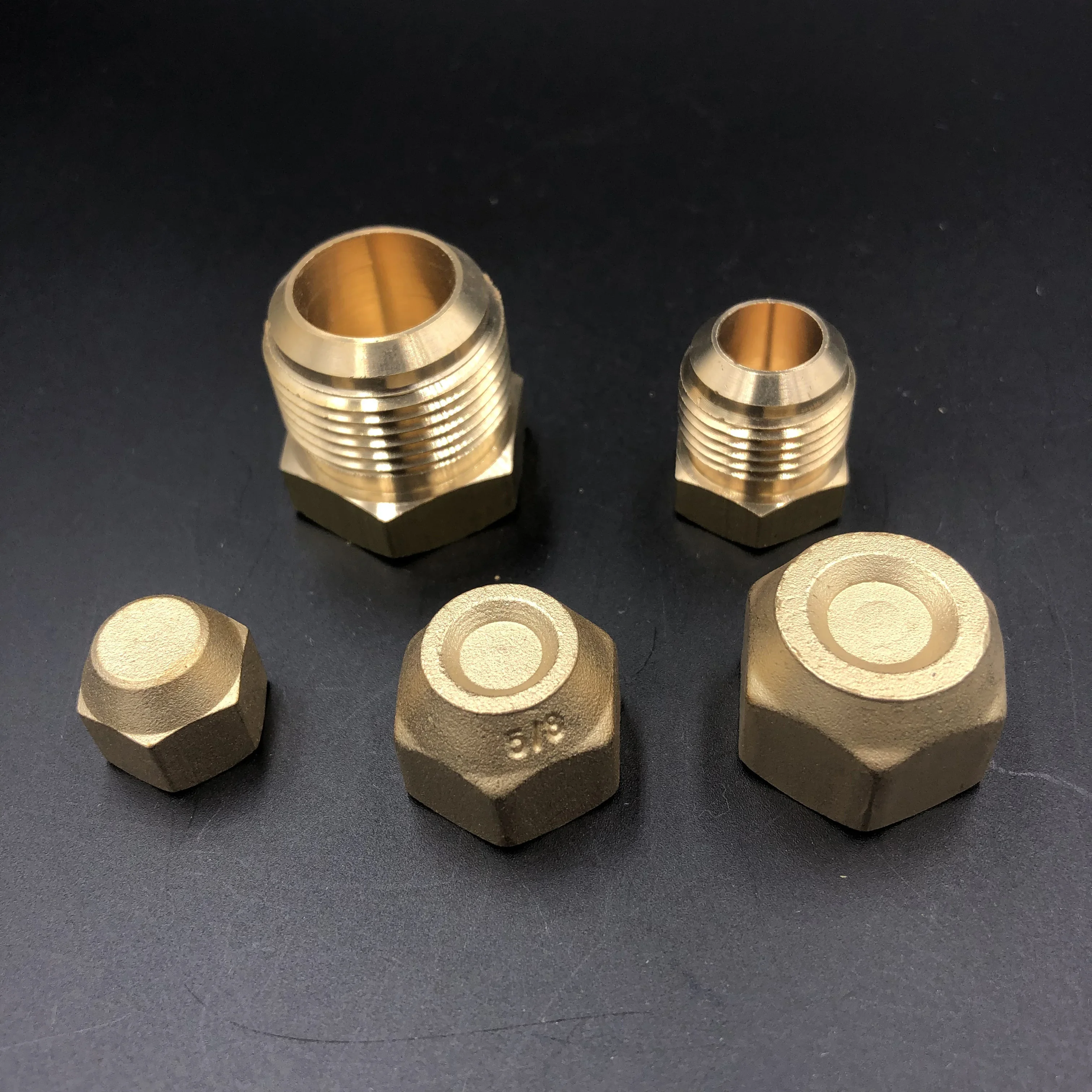 45 Grad Flare Fit Rohr Fittign End kappe Stecker Buchse 1/4 "3/8" 1/2 "3/4" sae für Klimaanlage