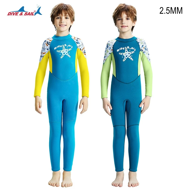 

2.5MM Kids Scuba Keep Warm Spearfishing Kayaking Water Sports Swim Diving Suit Neoprene Snorkeling Drifting Surfing WetSuit