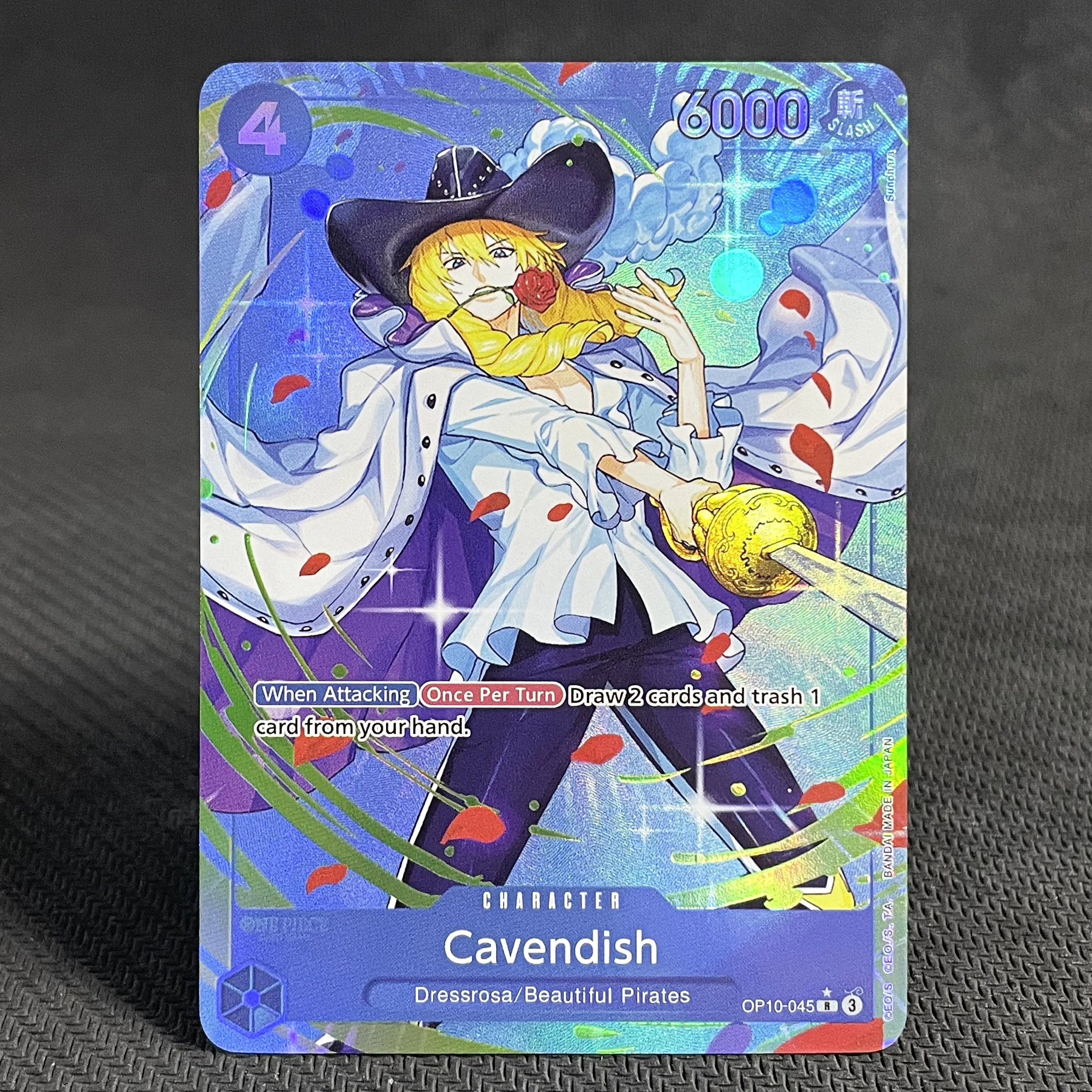cavendish one piece card game One Piece Card OP10-045 R Cavendish Japanese TCG — ToysOneJapan main image 1