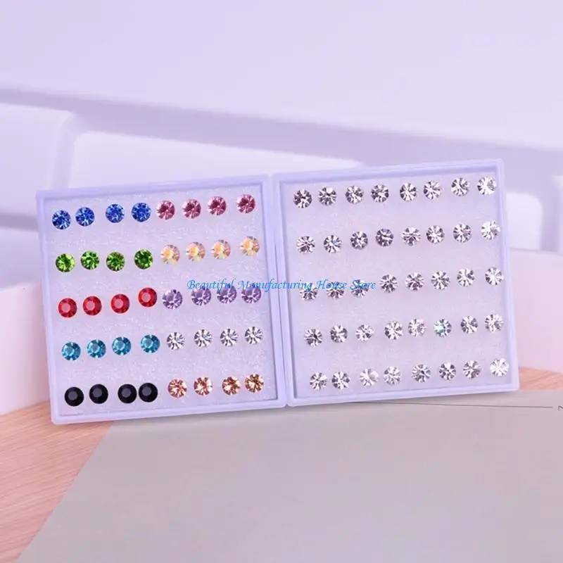 

E56A Anti Allergy Earring with Soft Resin Backs Simple Ear Studs Ornament for Women